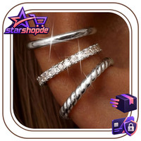 Ear Cuff Ohrclips Gold Silber 3 Paare Damen Ohne OhrlöCher Schmuck