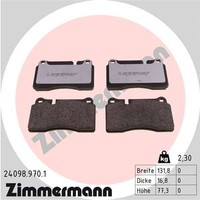 Vorderachse Zimmermann 24098.970.1 Bremsbelagsatz, Scheibenbremse FüR Audi,Cupra