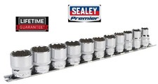 Sealey Imperial Socket Set 3/8" Sq Drive 11pc Premier 12 Point AK2672