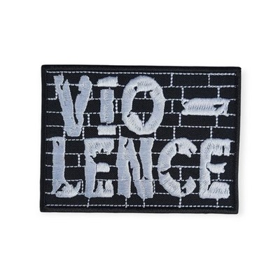 ##Vio-lence##  embroidered patch.
