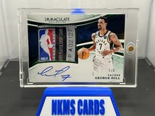2024-25 Immaculate - Premium Logoman Autographs George Hill /3 On Card Game Used