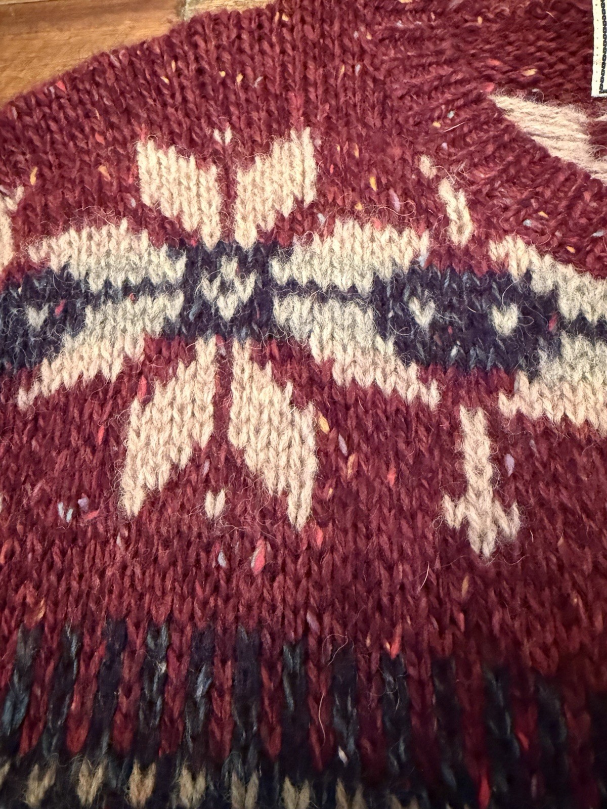 Vtg American Eagle Wool Blend  Patterned Multi Co… - image 4