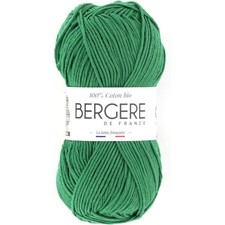 Pelote de laine - Gazon - 100% coton bio - 3mm - Tricot et crochet - Bergère de