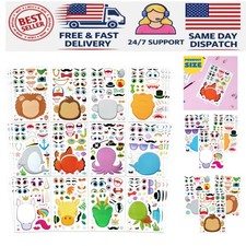 9x6 Reusable Animal Stickers Unleash Fun Creativity for Kids Parties