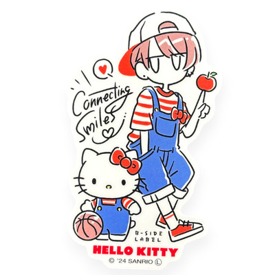Sanrio Hello Kitty & Girl   B-Side Label Sticker