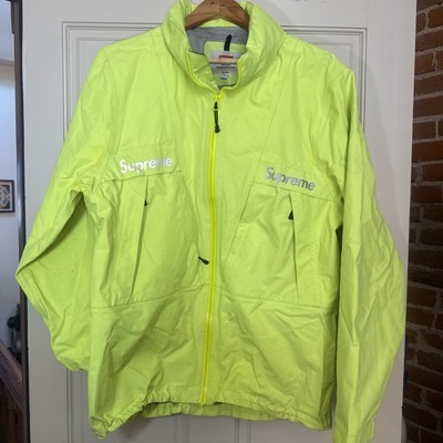 Supreme Taped Seam Waterproof Jacket Reflective Logo FW17 Bright Yellow Size L