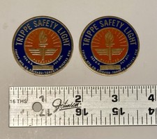 2 Trippe Safety Light Badges Emblems Advertising Automobile Hot Rod 2 Trippe Safety Light Badges Emblems Advertising Automobile Hot Rod