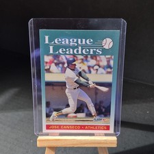 1992 Fleer League Leaders Jose Canseco #688 Oakland Athletics Baseball Base Card