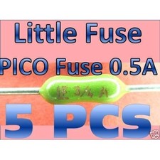 5pcs LittleFuse Axial 0.5A 500ma 125V Pico Fu...