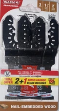 DIABLO, DOU125BW2PC, Demo Demon Bi-Metal Oscillating Blades (3-Pack)