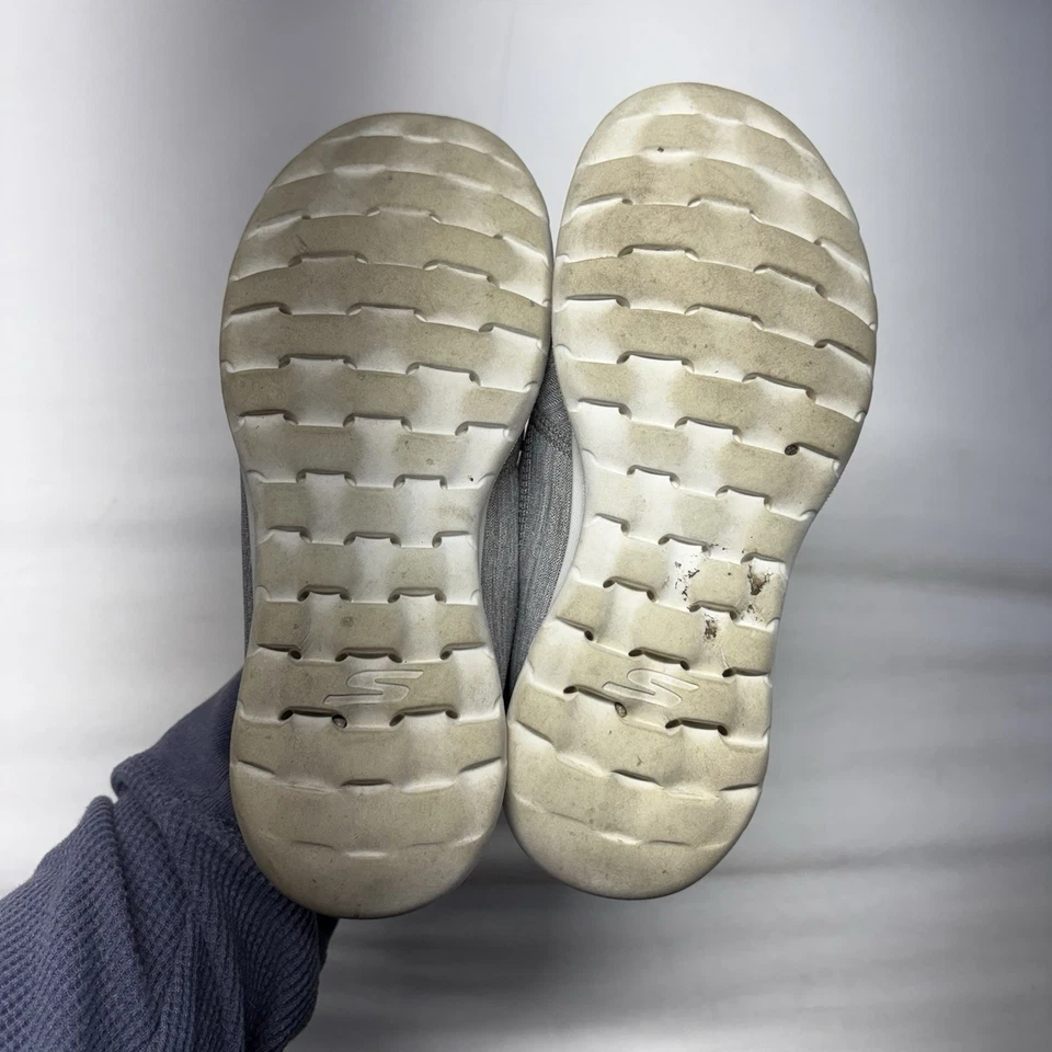 Zapatillas informales Skechers On The Go para mujer talla 8 grises SN15433 encaje elástico Foto 4 de 4