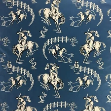 Rockmount Blue 100% Cotton Broncs Rider 22x22 Bandana OS