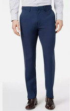 NEW Kenneth Cole Reaction Mens Modern Fit Flex Suit-Sep Pant 30W X 30L Blue