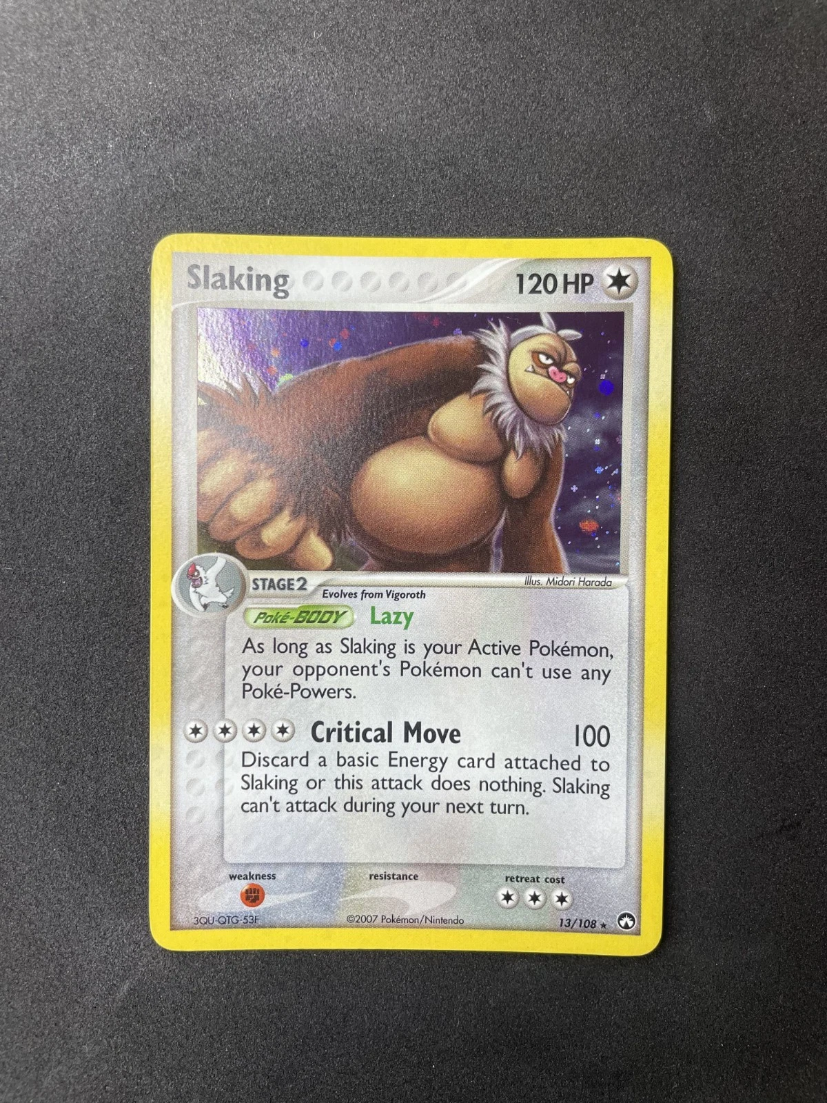 Slaking 13/108 Power Keepers Pokemon Holo Rare