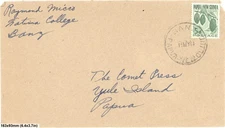 1961 Papua & New Guinea Cover 5d Cacao BANZ Postmark to Yule Island Mission