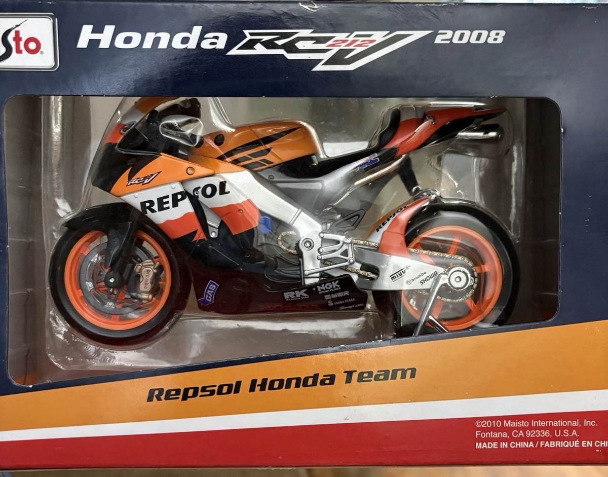 Maisto 1:18 2008 Honda RC212V Repsol MotoGP Diecast Motorcycle