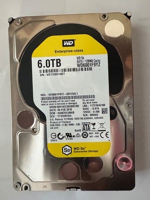 Western Digital WD6001F9YZ 6TB SATA Disk Drive