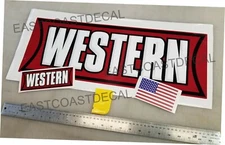 2 Western Snow Plow Decal Kit -1 Large Blade & 1 small Frame Sticker & FLAG NEW 