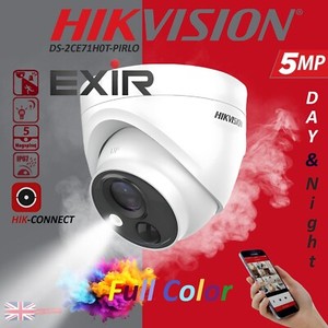 Hikvision 5mp CCTV Camera Full HD 20m EXIR Night Vision UK PIR Pirl Motion Light