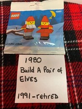 Lego Set 1980 Build A Pair Of Elves From 1991, New And Sealed, retired 