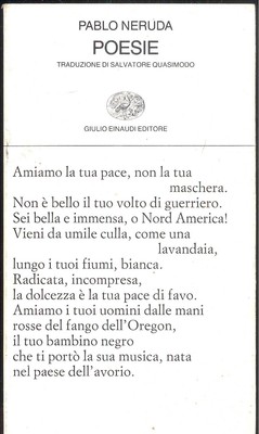 Pablo Neruda Poesie Tradotte Da Salvatore Quasimodo Einaudi 01 Ebay