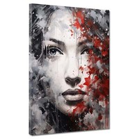 Frauengesicht Leinwandbild Pop Art Wandbild Kunstdruck XL Wanddeko