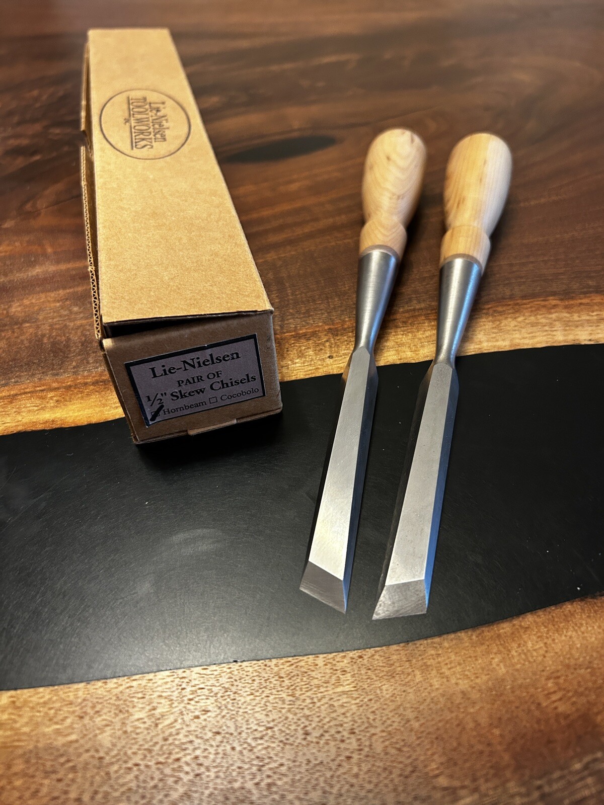 Lie Nielsen 1/2” Skew Chisels Left & Right eBay