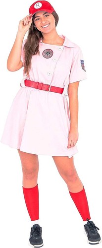 Damen Rockford Peaches AAGPBL Replik Baseball Kleid Halloween Kostüm Cosplay - Bild 9 von 10