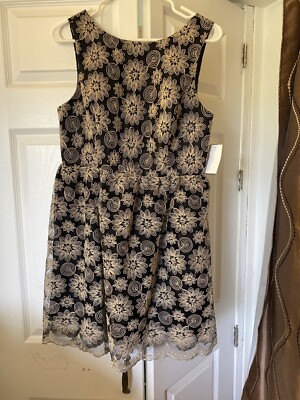 everleigh dress Black And Gold Embroidered Nordstrom Size Medium | eBay