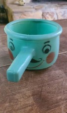 Vintage 1970s Marx Toys Hong Kong Cookware Pot With Face Mustache Blow Mold