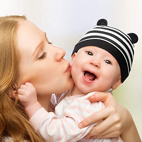 6 Pieces Newborn Baby Black White, Black, Navy Blue, Black Gray, Gray, White - Foto 3 di 7