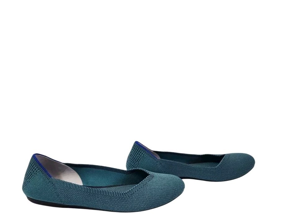 Rothy's Spruce Python Green Black Round Toe Flats… - image 5