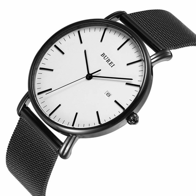 burei men's fashion minimalist wrist watch