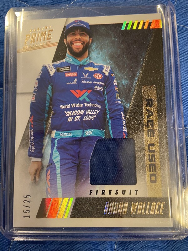 Bubba Wallace Prime Race Used Firesuit Card 15/25