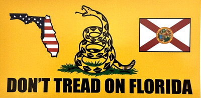 Don't Tread On Me...Florida...Flag... Truck Decals Sticker  (4 Pack) #480