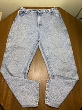 Vtg Lee Jeans High Waist Mom Jeans Now 32x29 Acid Wash Stone Washed Womens