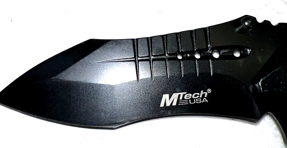 Faca dobrável de resgate MTech MT-A845 cortador de cinto de segurança disjuntor de vidro preto - Imagem 3 de 4