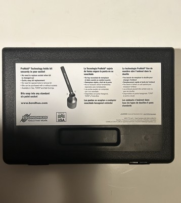 Bondhus Steckschlüssel-Set Mit Sechskant-Aufsätzen – 9-teilig, Länge 5,1 Cm