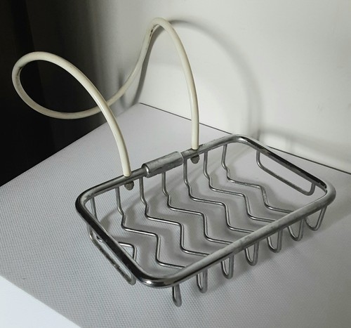 Porte-Savon Ancien Baignoire - Inox Argenté - Occasion Bel État