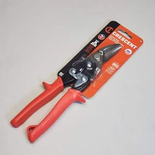 WISS Crescent Straight and Left Cut Aviation Snips Red Handle 9" M1R