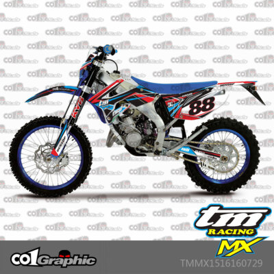 GRAPHICS DECALS STICKERS KIT FOR TM Racing 2T 2 STROKE MX/EN/SMR 2015-2021