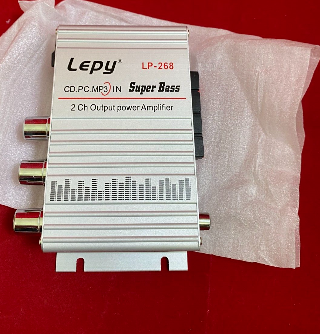 LEPY LP-268 2x20W 2CH Super Bass Mini Audio Amplifier Silver | eBay