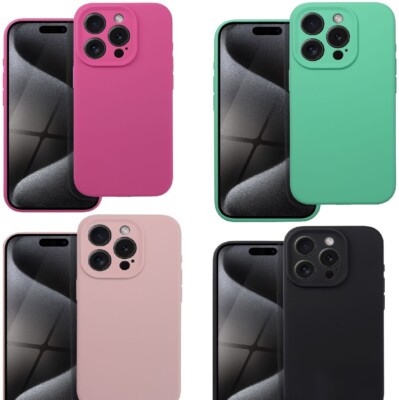 SILICONE 2mm Hülle Für Apple iPhone 16 / Pro Plus / Max Case Mikrofaser Tasche