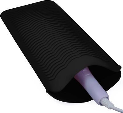 1Pack Silicone Heat Resistant Mat Pouch for Hair Straightener, Curling Iron, Fla