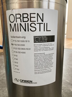Wasserentkalker/ Wasserentsalzer/ Wasserfilter    Orben 18l   