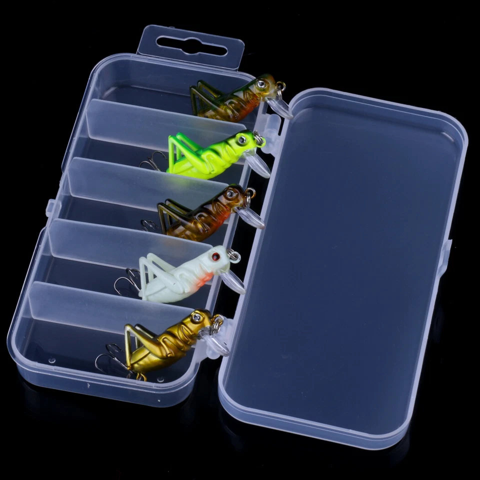 5 un./caja 3.5cm/3g Señuelo de Pesca Cicada Insecto Cebo Crankbait Bass Cebo Kit de Cebo de Swimbait Foto 3 de 4