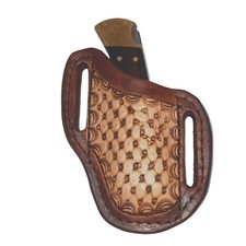 Pancake Leather Knife Sheath Pocket Knife Case Fits A Buck 110 Knife Wet Fitted