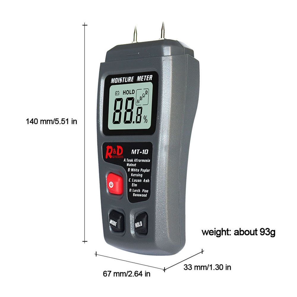 Tester Hygrometer Timber Damp Detector Wood Humidity Tester Wood