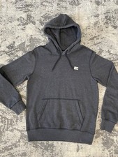 The North Face Heritage Patch Hoodie Men's S Green Cotton Fleece Lined Pullover