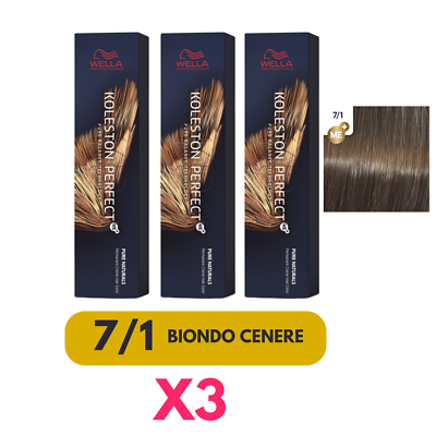 X3 Wella Koleston 7/1 Blonde Ash Perfect Color Hair Dye 3PZ | eBay